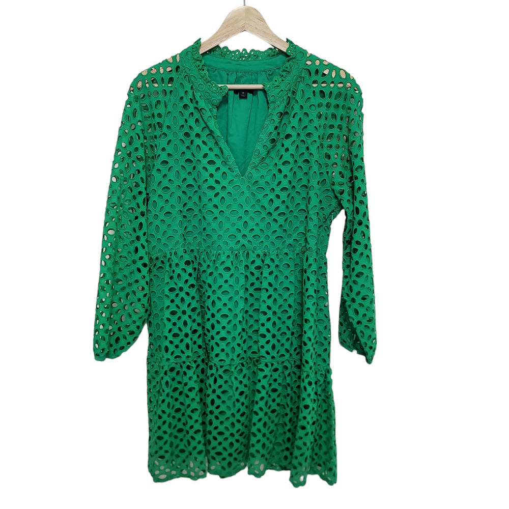 J Crew Tiered Eyelet Dress